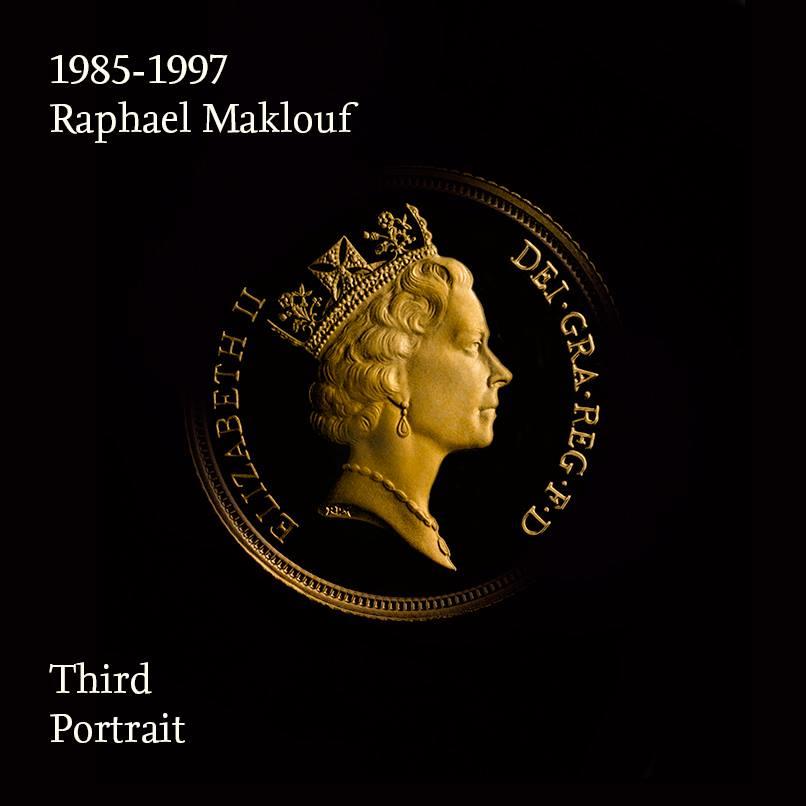 Mincovní portrét královny Alžběty II 1985-1997