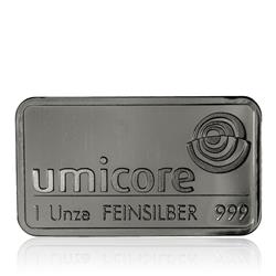 Stříbrný slitek 1 Oz Heraeus / Umicore / Argor-Heraeus - Líc