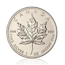 Stříbrná mince Maple Leaf 1 Oz - (Kanada) - Líc
