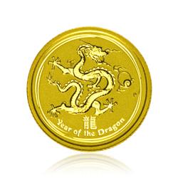 Zlatá mince Lunární Série II - Rok Draka 2012 - 1/20 OZ - Líc