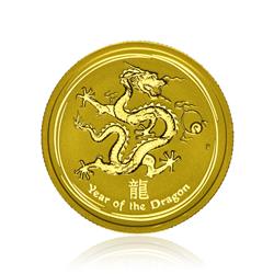 Zlatá mince Lunární Série II - Rok Draka 2012 - 1/4 OZ - Líc