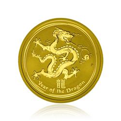 Zlatá mince Lunární Série II - Rok Draka 2012 - 1/2 OZ - Líc