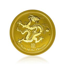 Zlatá mince Lunární Série II - Rok Draka 2012 - 1 OZ - Líc