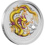 Stříbrná mince Lunární Série II - Rok Draka 2012 - 1 OZ (Austrálie) edice MELBOURNE ANDA COIN SHOW SPECIAL