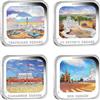 Sada 4 stříbrných mincí - WORLD FAMOUS SQUARES 2013 1OZ PROOF - Sada mincí