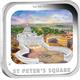 Sada 4 stříbrných mincí - WORLD FAMOUS SQUARES 2013 1OZ PROOF - Líc Vatikán