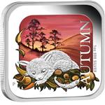 Stříbrná mince- Podzim 2013 1OZ Proof Square Coin - Líc 