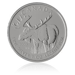 Stříbrná mince Wildlife Los severoamerický 1 Oz 2012 (Kanada) - Líc 