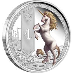 MYTHICAL CREATURES - Jednorožec 2013 1 OZ PROOF - Líc 