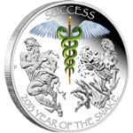 Stříbrná mince Rok Hada 2013 - Úspěch 1 Oz Proof - Líc