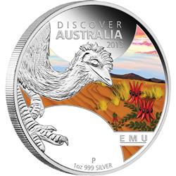 Stříbrná mince Emu 2013 1oz Proof - Líc 