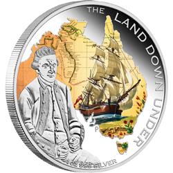 Stříbrná mince Captain James Cook 2013 1oz Proof - Líc