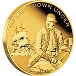Zlatá mince Captain James Cook 2013 1/4oz Proof - Líc