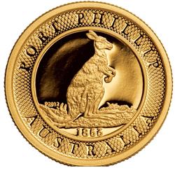 Port Phillip Kangaroo1/4oz Gold Proof Replica Medallion - Líc