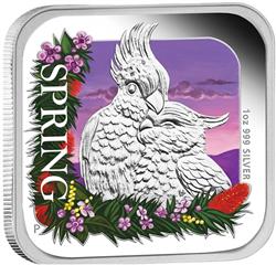 Stříbrná mince - Jaro 2013 1oz Proof Square Coin - Líc