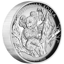 Stříbrná mince Australská Koala 2013 1oz Proof High Relief Coin - Líc
