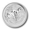 Stříbrná mince Australské Lunární série II Kůň 1 oz (2014) - Líc 