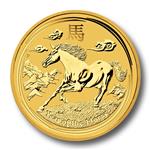Zlatá mince Lunární Série II - Rok Koně 2014 - 1/10 OZ