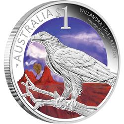 Stříbrná mince - oblast jezer Willandra 2013 1OZ - Líc