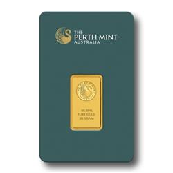 Zlatý slitek 20 gramů PM Kangaroo - Líc