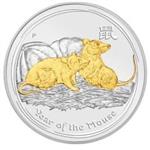 Australská Lunární Série II - Rok Krysy 2008 - zlacená edice - Líc