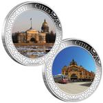 Sesterská města Melbourne a Petrohrad 2013 1OZ Proof - Líc míncí
