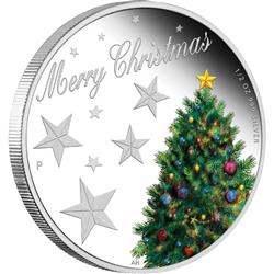 Stříbrná Vánoční mince 2013 1/2 Oz (Proof) - Líc
