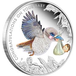 Stříbrná mince- NEWBORN BABY 2014 1/2 OZ PROOF - Líc
