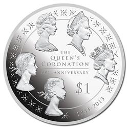 60. výročí korunovace královny Alžběty II 2013 1 Oz PROOF - Líc
