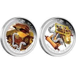 Lunar Good Fortune - 2013 Rok hada 1oz Proof Sada