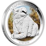 Australská megafauna - Diprotodon 2014 1oz Silver Proof Coin - Líc
