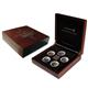 The Hobbit: The Desolation of Smaug Silver Coin Set - v originální dřevěné dárkové krabičce s oficiálním logem "The Company of Thorin 