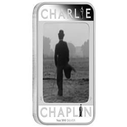 Stříbrná mince - Charlie Chaplin - 100 let smíchu 2014 1oz Proof - Líc