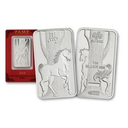 Investiční stříbrná cihla PAMP rok koně 2014 1 Oz - přehled