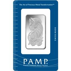 Investiční stříbrná cihla PAMP Fortuna 1Oz - Líc