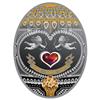 Stříbrná mince Love, love, love vejce Faberge - Líc