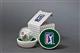 Unikátní stříbrná 3D golfová mince PGA TOUR GOLF BAG official license 2014 5$ COOK ISLANDS  - v originální dárkové kazetě ve tvaru golfového míčku