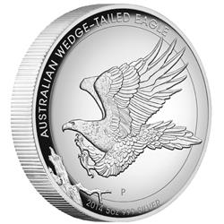 Stříbrná mince australský Orel 2014 5oz Proof High Relief - Líc