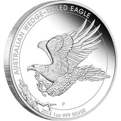 Stříbrná mince australský Orel 2014 1oz Proof - Líc