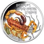 Spider-Hunting Scorpion 2014 1oz ze série smrtící a nebezpeční - Líc
