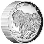 Stříbrná mince Australská Koala 2014 5 oz  Proof High Relief - Líc