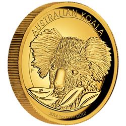 Zlatá mince Australská Koala 2014 1 oz Proof High Relief - Líc