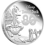 Stříbrná mince Disney -  Kačer Donald 80. výročí  2014 1 Oz  Proof  - Líc