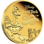 Zlatá mince Disney - Kačer Donald 80.výročí 2014 1/4 Oz  Proof - Líc