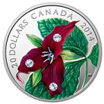 Červené Trillium 2014  Swarovski ( Red Trillium crystal) - Líc