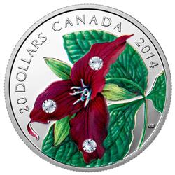 Červené Trillium 2014  Swarovski ( Red Trillium crystal) - Líc