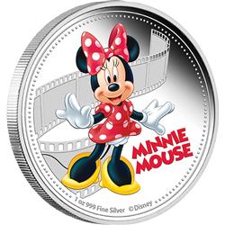 Disney – Minnie Mouse 2014 1oz Stříbrná sběratelská mince Proof - Líc