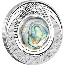 Australká mušle Abalone 2014 1oz  Proof - stříbrná mince - Líc