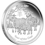 Australská Lunární Série II 2015 rok kozy 1/2 oz Proof - Líc