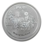 Stříbrná mince Lunární Série II - Rok Kozy 2015 - 1/2 Oz - Líc